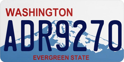 WA license plate ADR9270