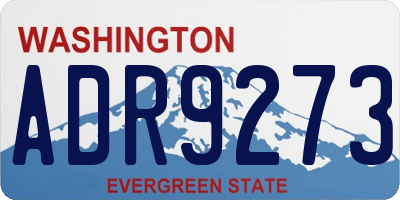 WA license plate ADR9273