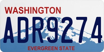 WA license plate ADR9274