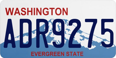 WA license plate ADR9275