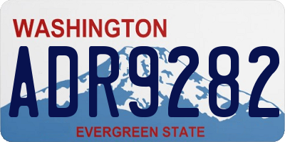 WA license plate ADR9282