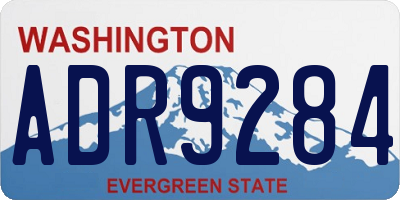 WA license plate ADR9284