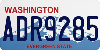WA license plate ADR9285