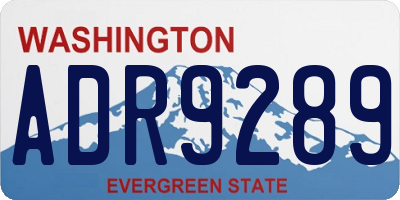 WA license plate ADR9289