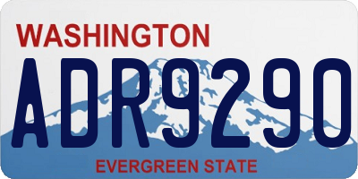 WA license plate ADR9290