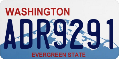 WA license plate ADR9291