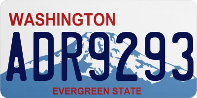 WA license plate ADR9293