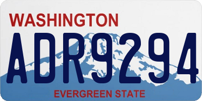 WA license plate ADR9294