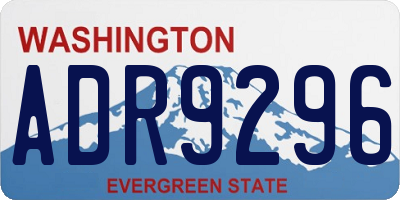 WA license plate ADR9296