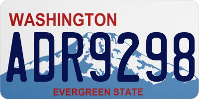 WA license plate ADR9298