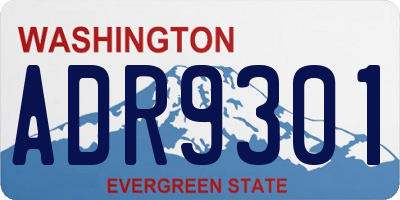 WA license plate ADR9301