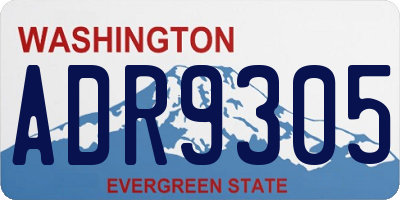 WA license plate ADR9305