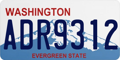 WA license plate ADR9312