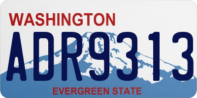 WA license plate ADR9313