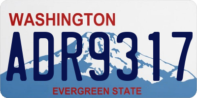 WA license plate ADR9317