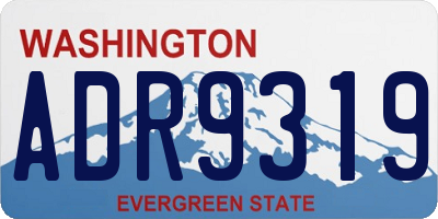WA license plate ADR9319