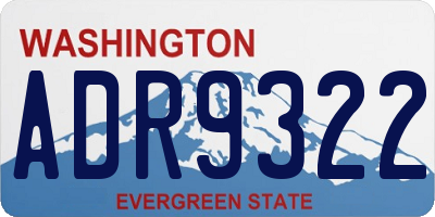 WA license plate ADR9322