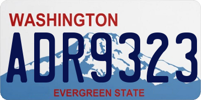 WA license plate ADR9323