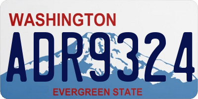 WA license plate ADR9324