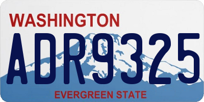 WA license plate ADR9325