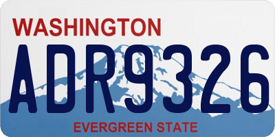 WA license plate ADR9326