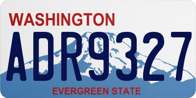 WA license plate ADR9327