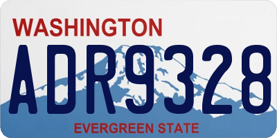 WA license plate ADR9328
