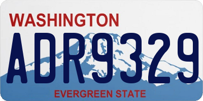 WA license plate ADR9329