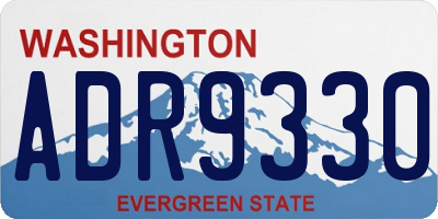 WA license plate ADR9330