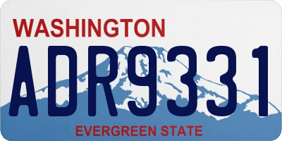WA license plate ADR9331