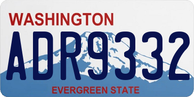 WA license plate ADR9332