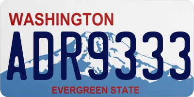 WA license plate ADR9333