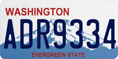 WA license plate ADR9334