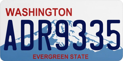 WA license plate ADR9335