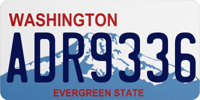 WA license plate ADR9336