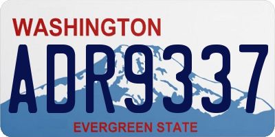 WA license plate ADR9337