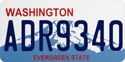 WA license plate ADR9340