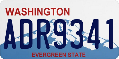 WA license plate ADR9341