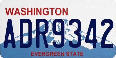 WA license plate ADR9342