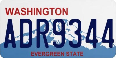 WA license plate ADR9344