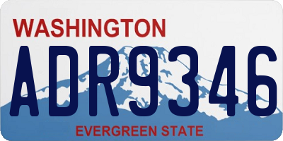 WA license plate ADR9346