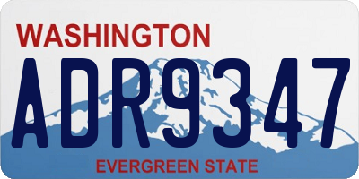 WA license plate ADR9347
