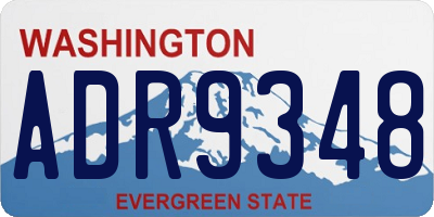 WA license plate ADR9348