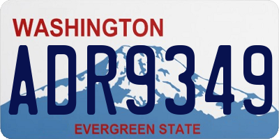 WA license plate ADR9349