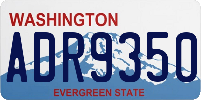 WA license plate ADR9350