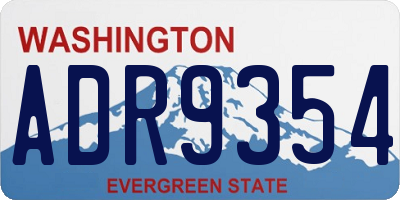 WA license plate ADR9354