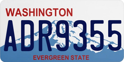 WA license plate ADR9355