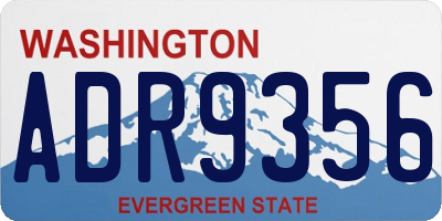 WA license plate ADR9356