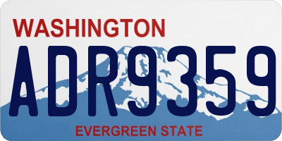 WA license plate ADR9359