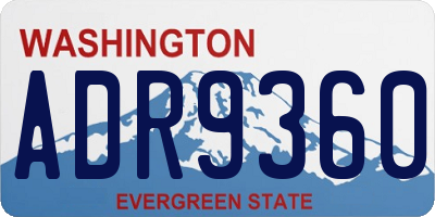 WA license plate ADR9360